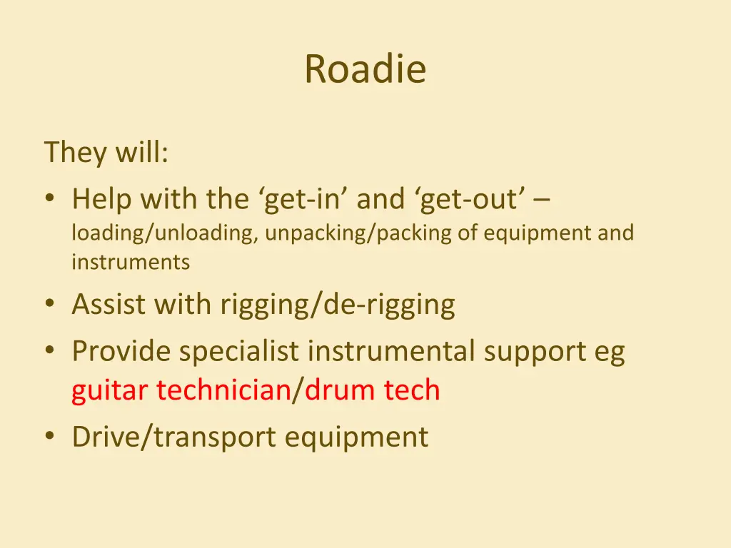 roadie 1