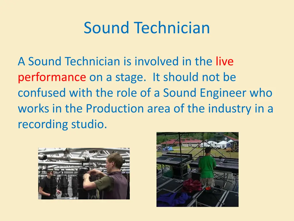 sound technician