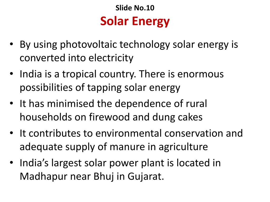 slide no 10 solar energy