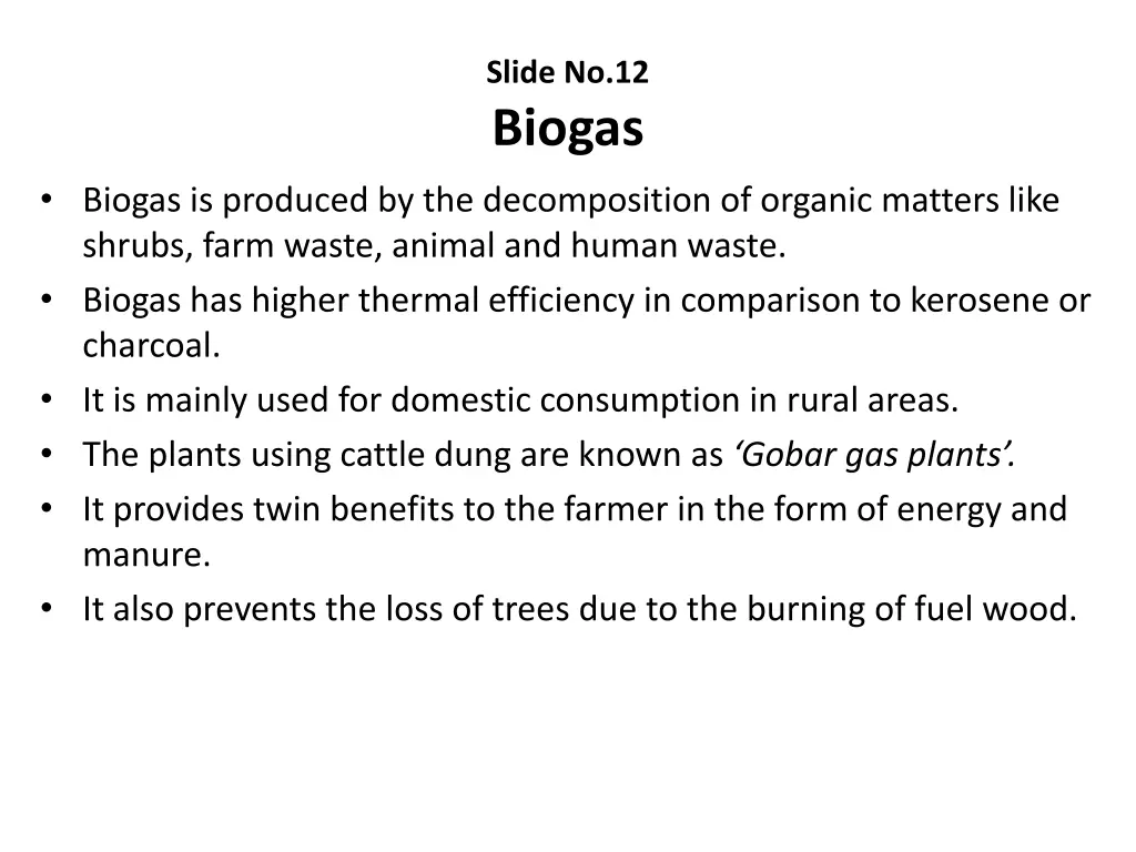 slide no 12 biogas