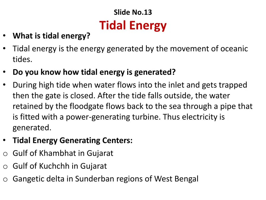 slide no 13 tidal energy