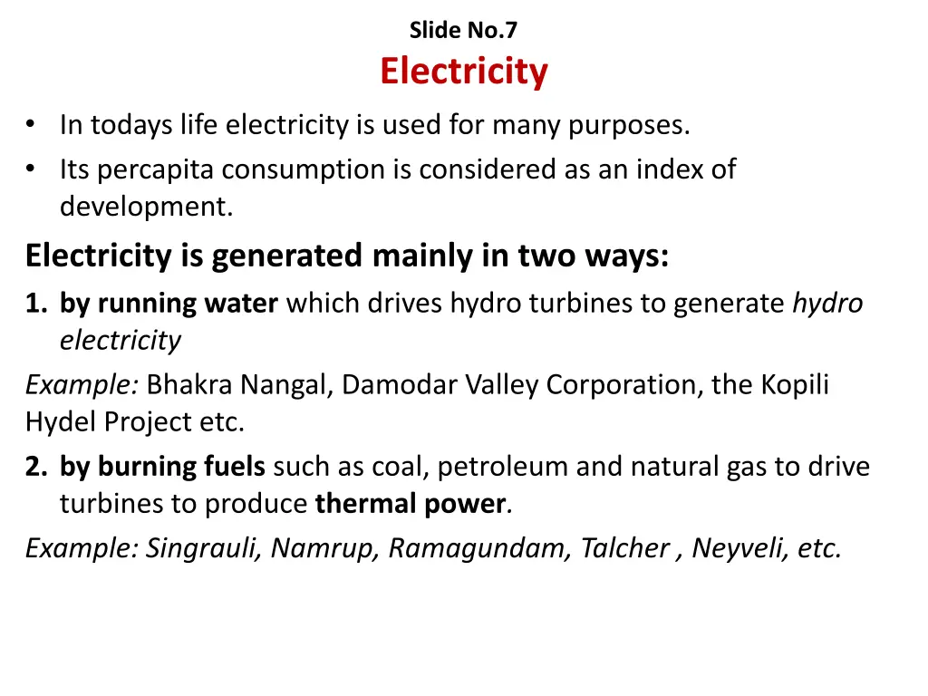 slide no 7 electricity