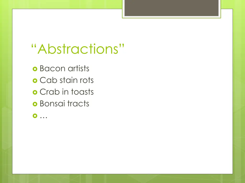 abstractions