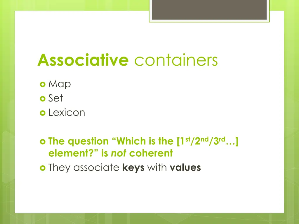 associative containers