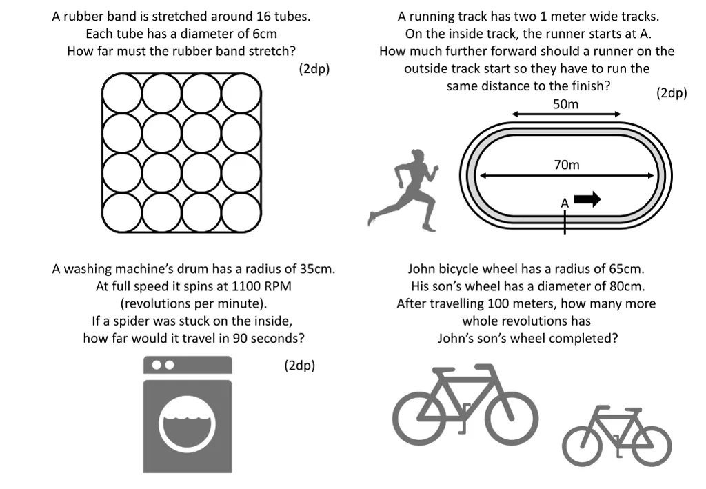 a rubber band is stretched around 16 tubes each