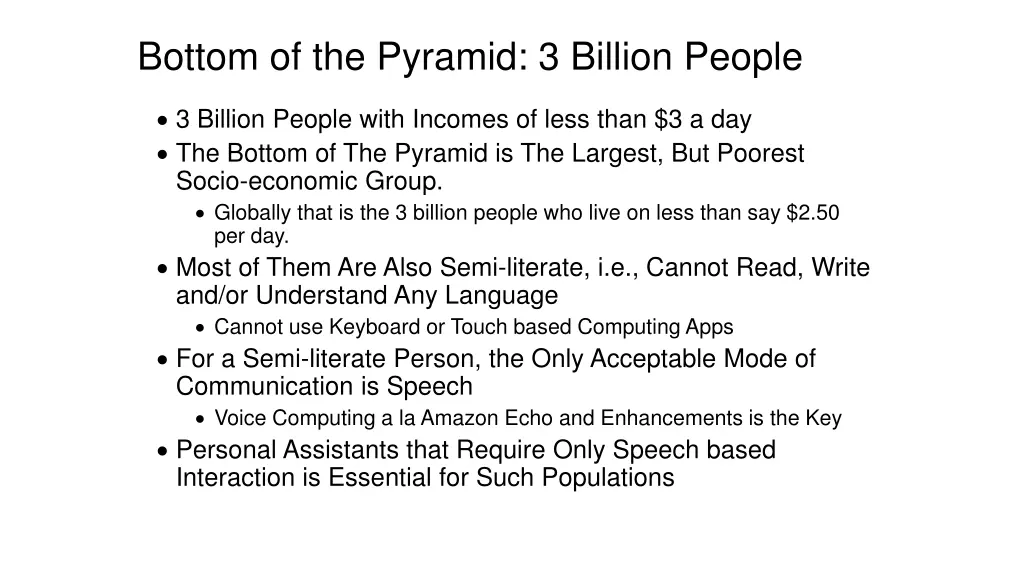 bottom of the pyramid 3 billion people