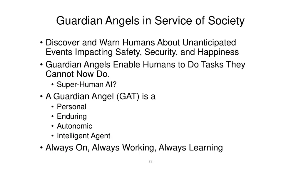 guardian angels in service of society