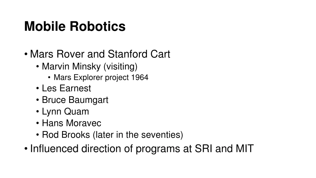 mobile robotics