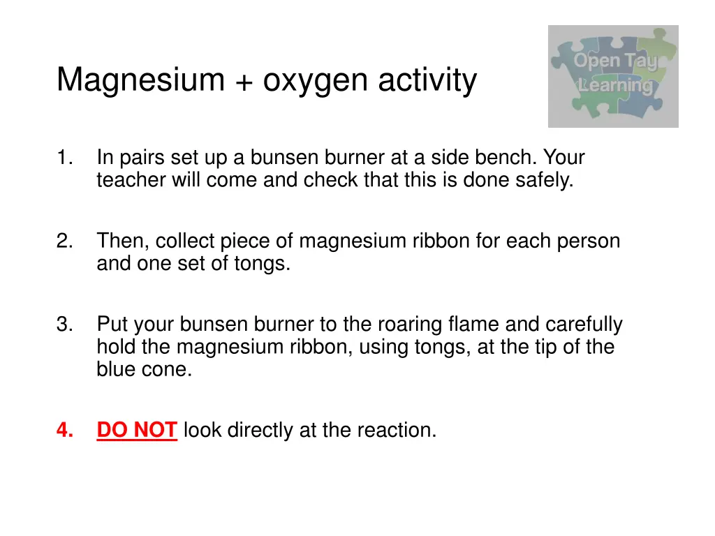 magnesium oxygen activity