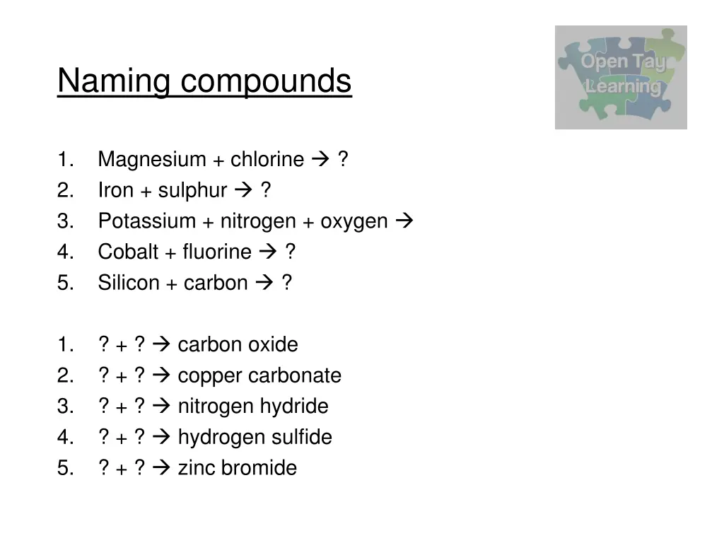 naming compounds 2