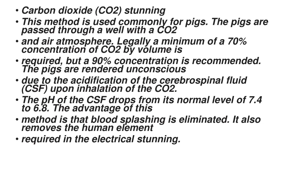 carbon dioxide co2 stunning this method is used