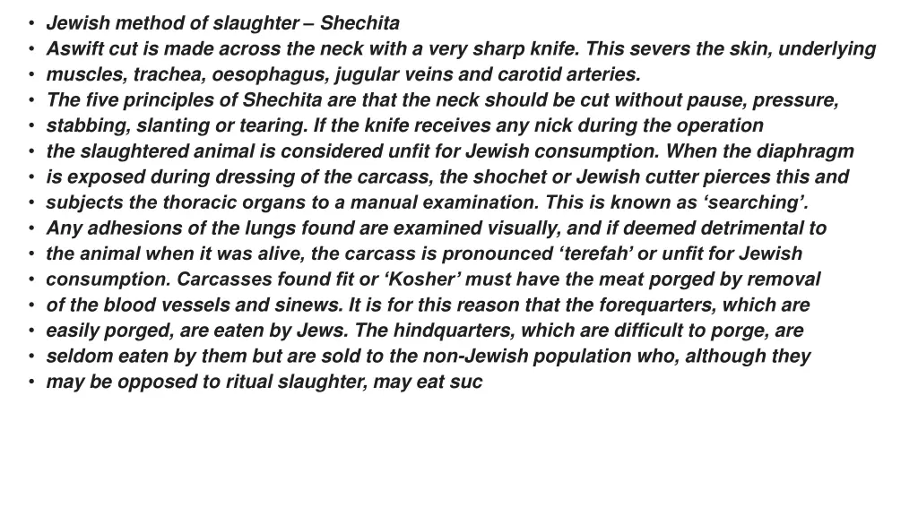 jewish method of slaughter shechita aswift