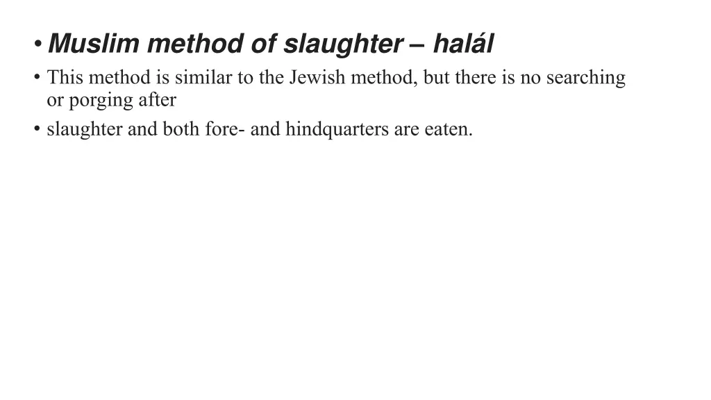 muslim method of slaughter hal l this method