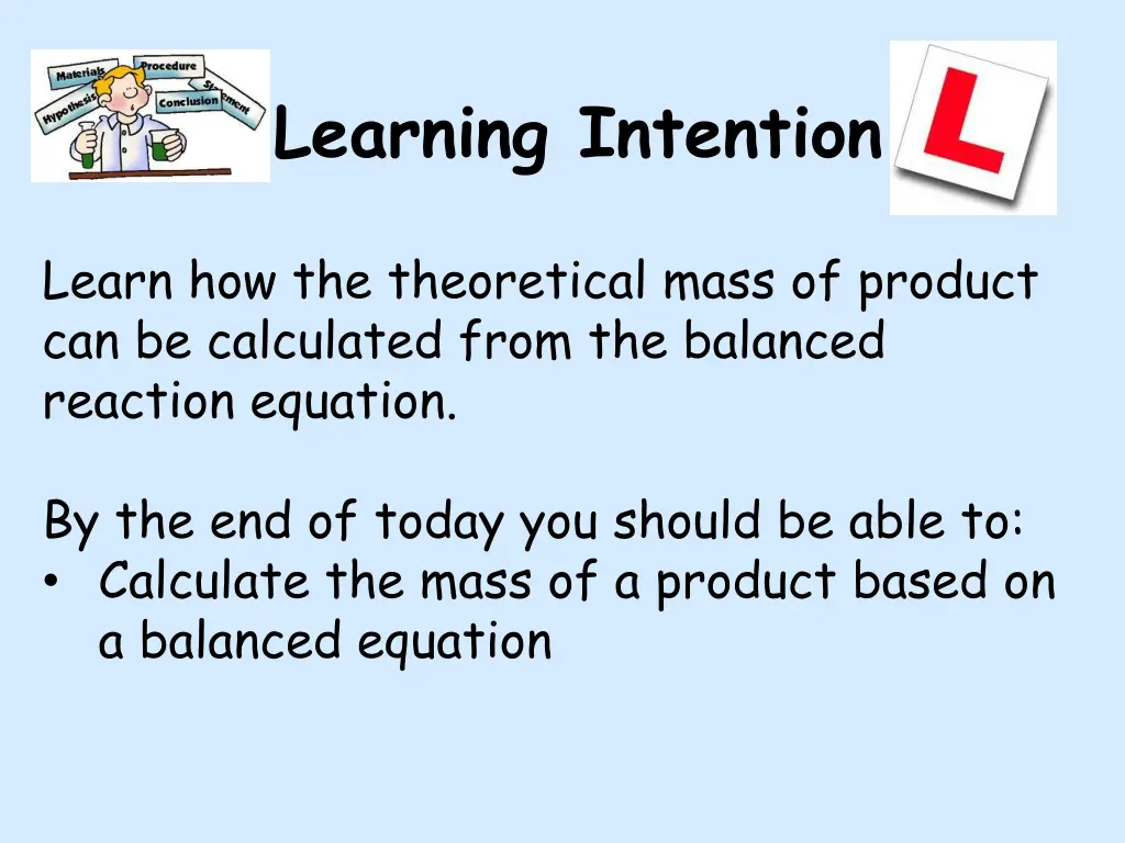 learning intention