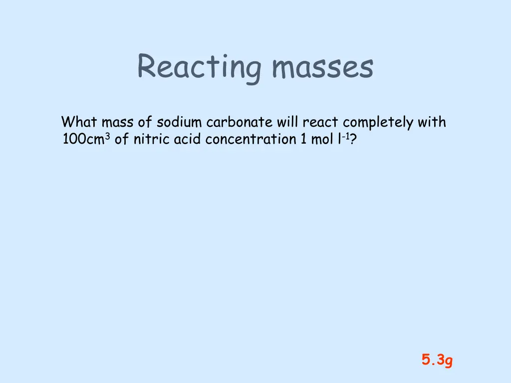 reacting masses 5