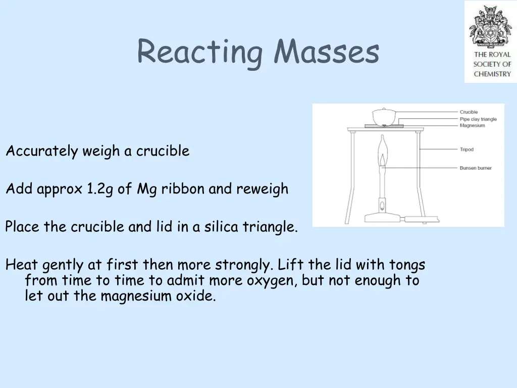 reacting masses