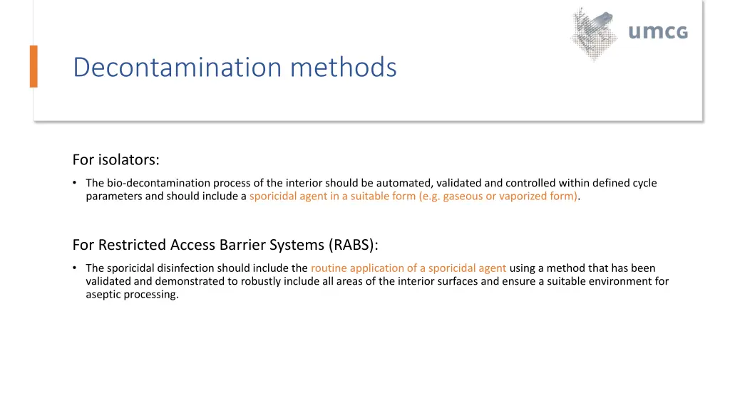 decontamination methods