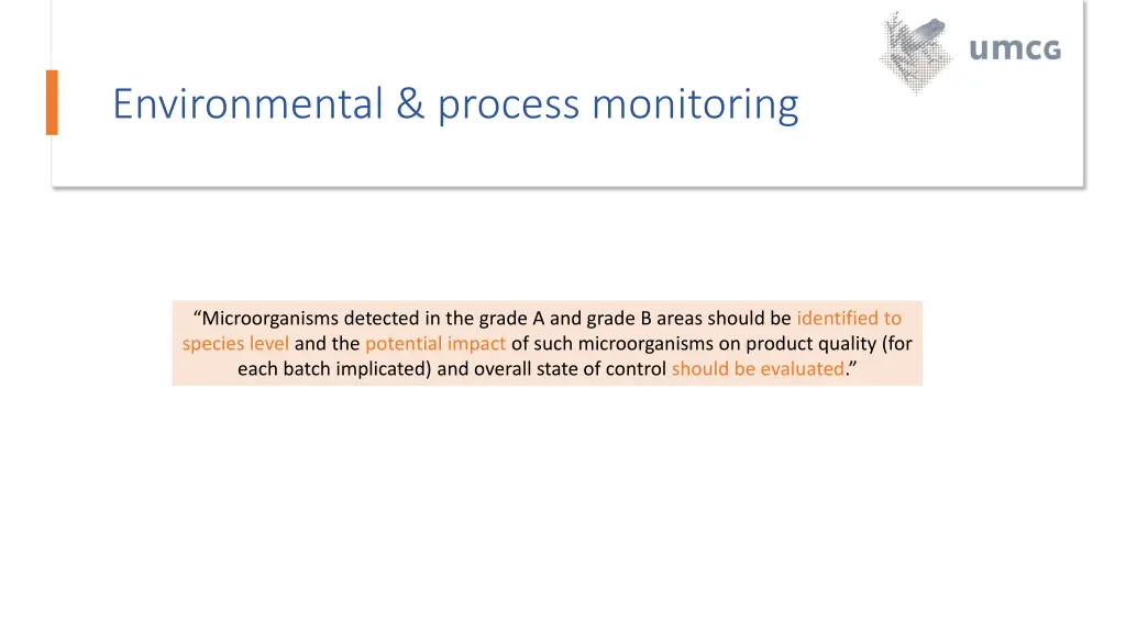 environmental process monitoring