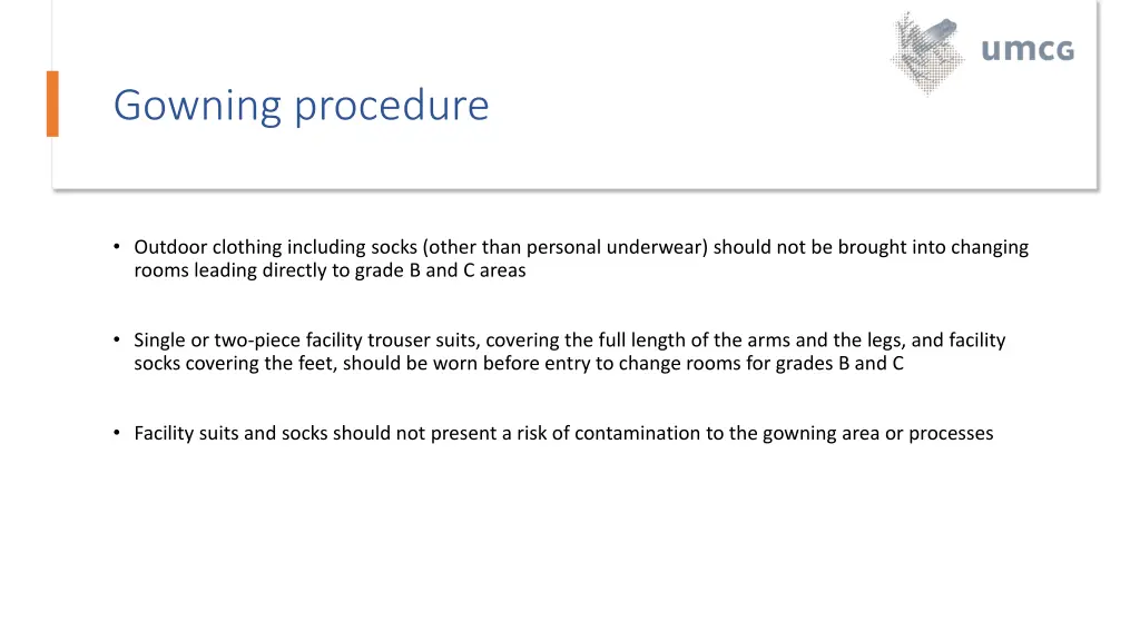 gowning procedure