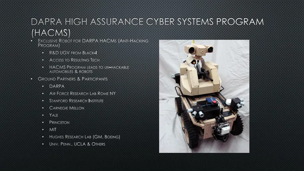 dapra high assurance cyber systems program hacms