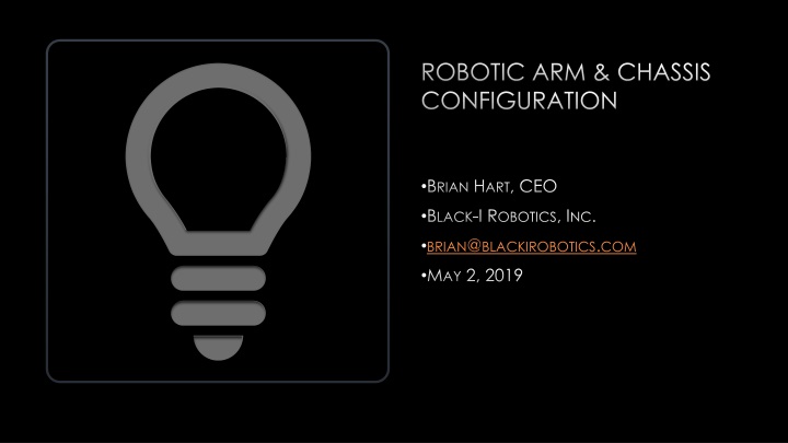 robotic arm chassis configuration