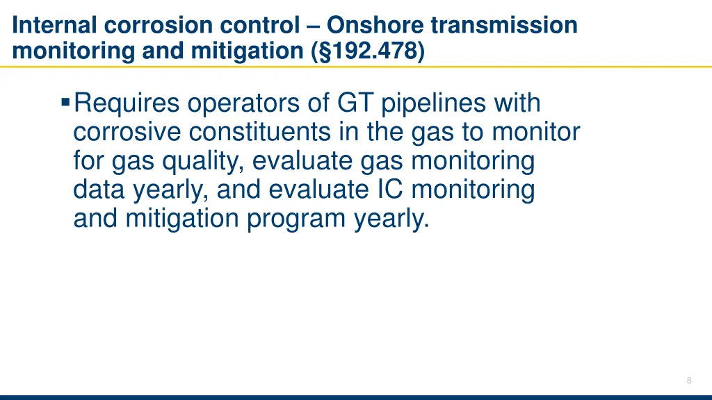 internal corrosion control onshore transmission