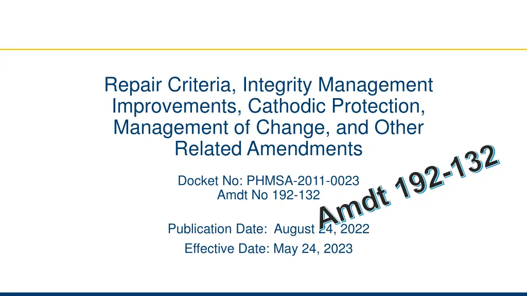 repair criteria integrity management improvements