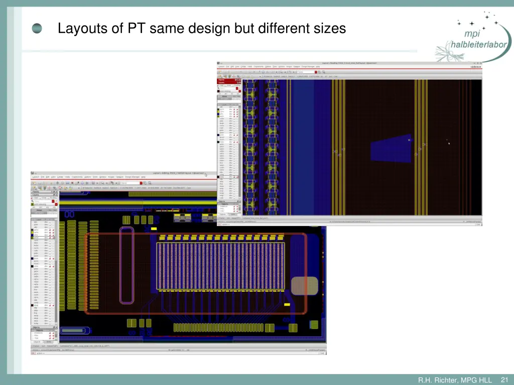 layouts of pt same design but different sizes