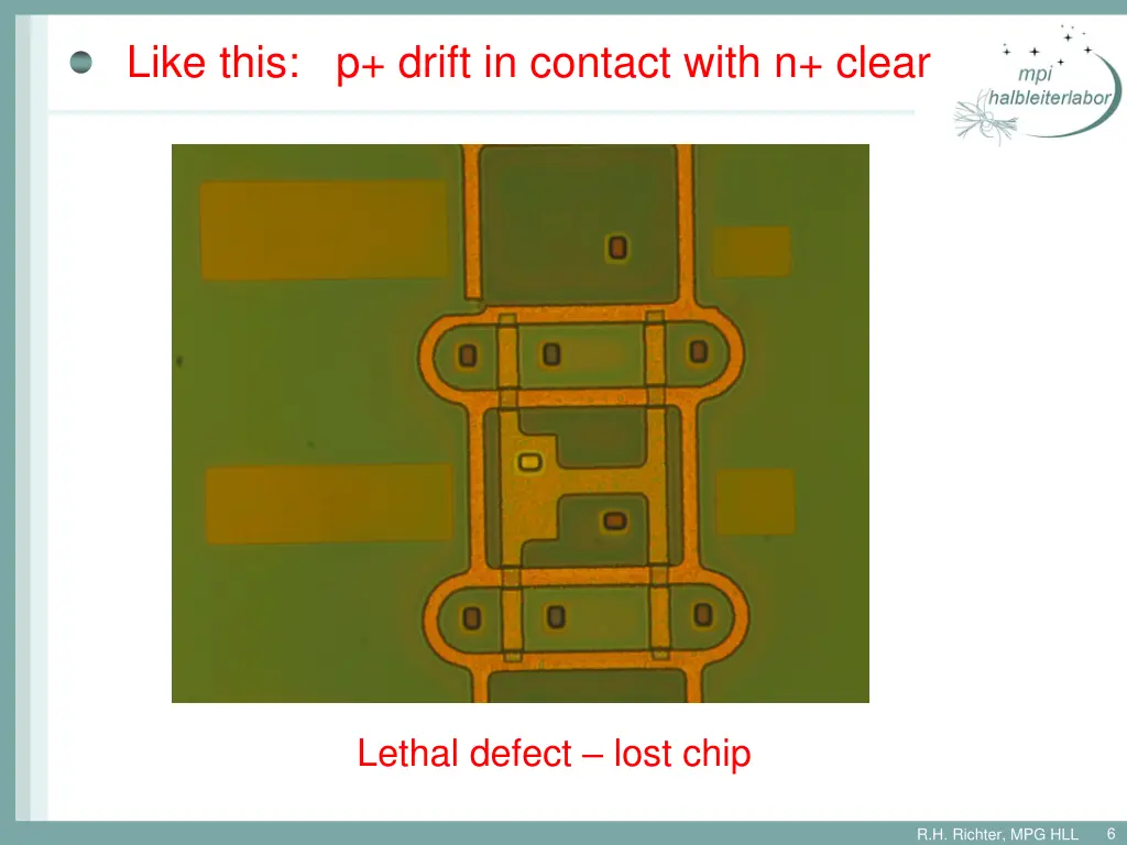 like this p drift in contact with n clear