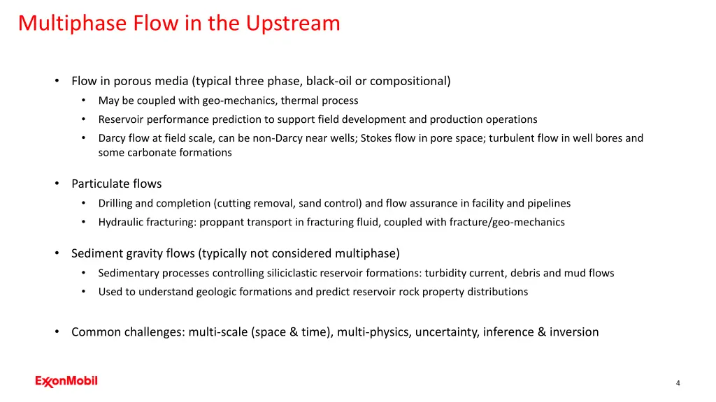 multiphase flow in the upstream