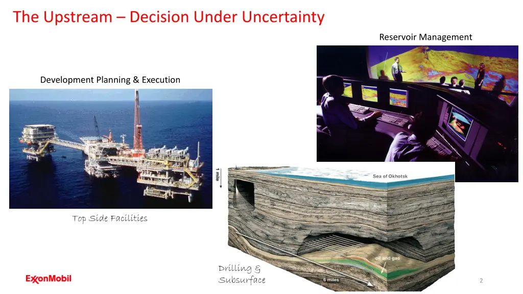 the upstream decision under uncertainty