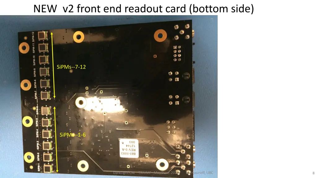 new v2 front end readout card bottom side