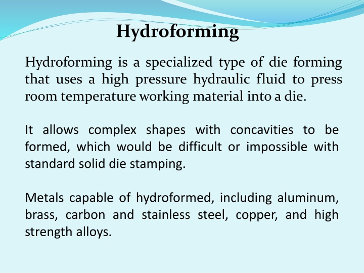 hydroforming