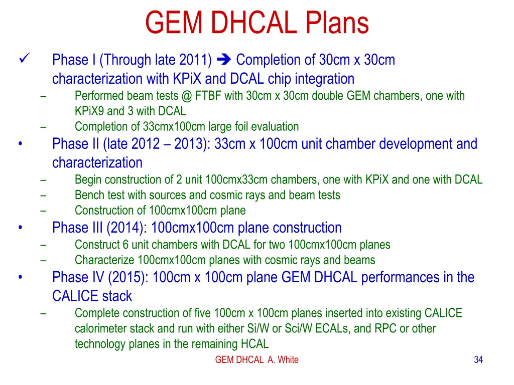 gem dhcal plans