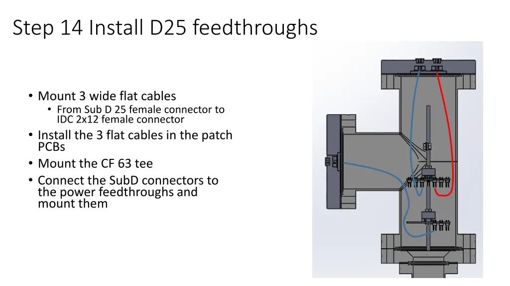 step 14 install d25 feedthroughs