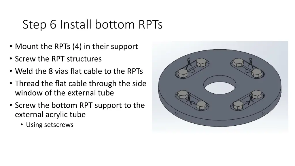 step 6 install bottom rpts