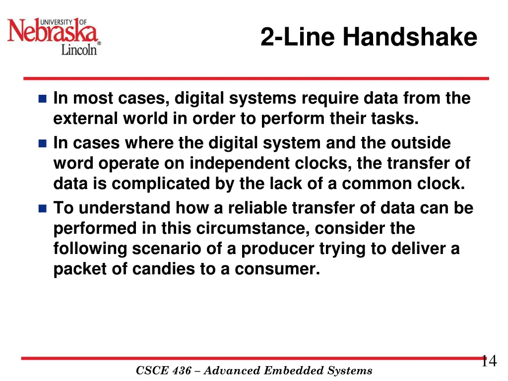 2 line handshake