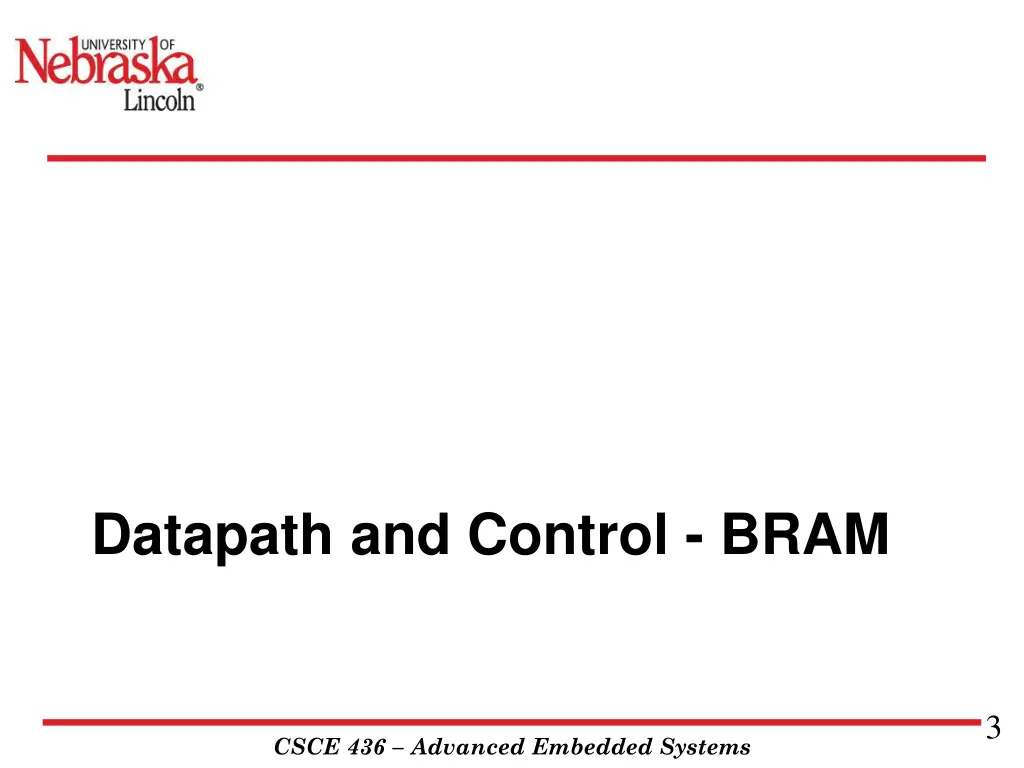 datapath and control bram