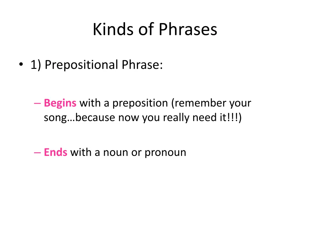 kinds of phrases