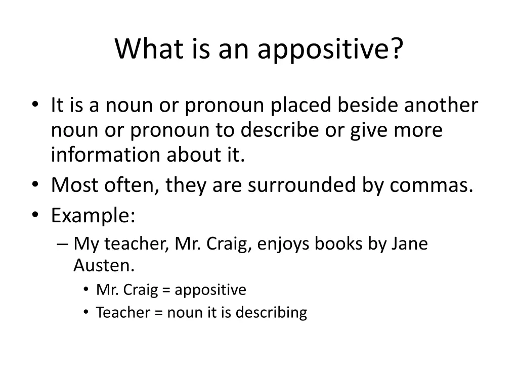 what is an appositive