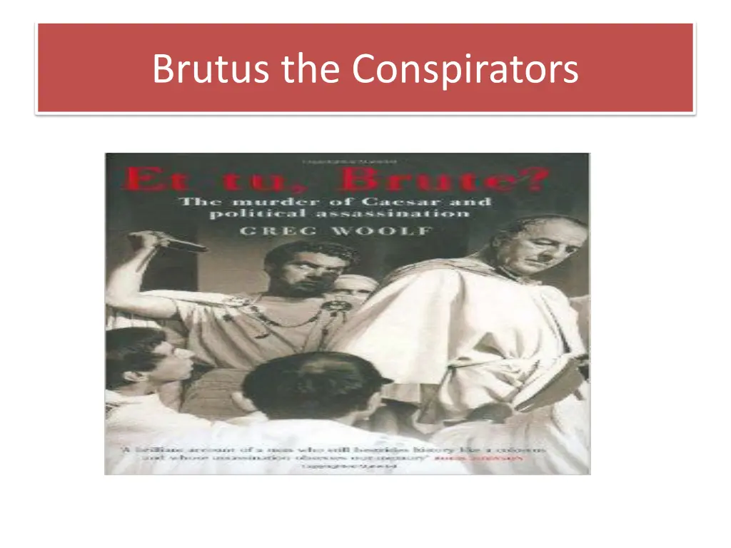 brutus the conspirators