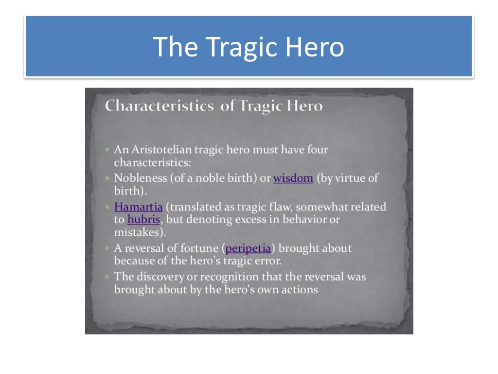 the tragic hero