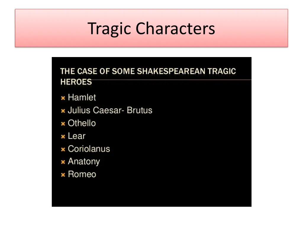 tragic characters