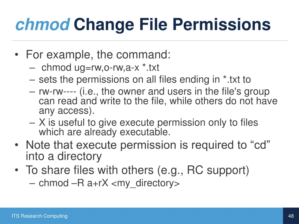 chmod change file permissions