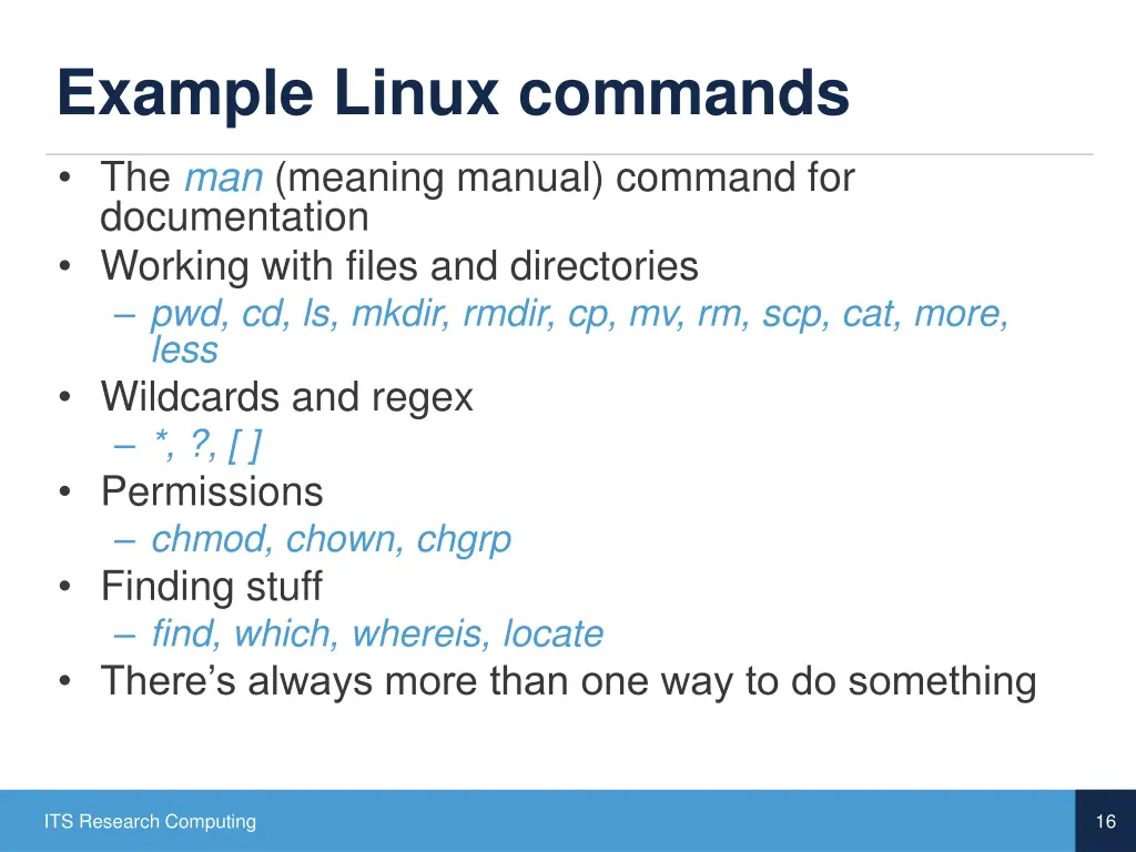 example linux commands