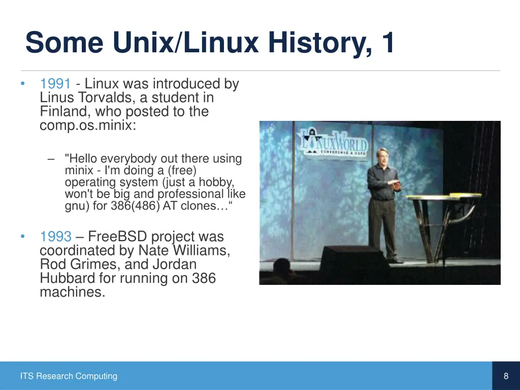 some unix linux history 1