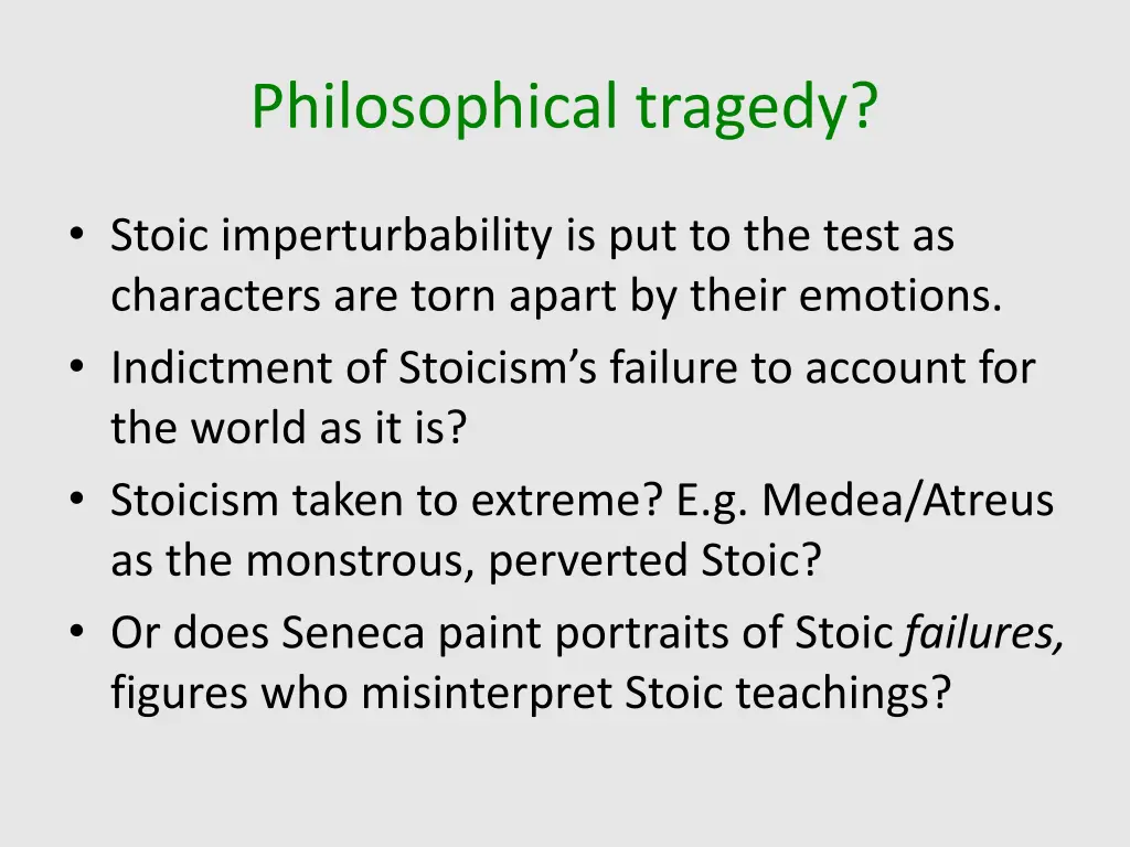 philosophical tragedy