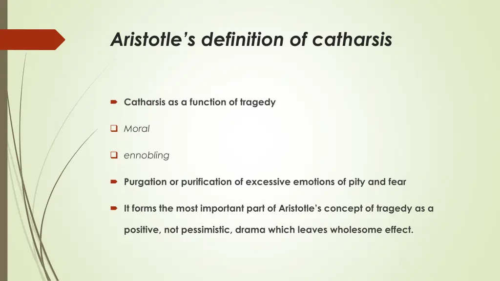 aristotle s definition of catharsis