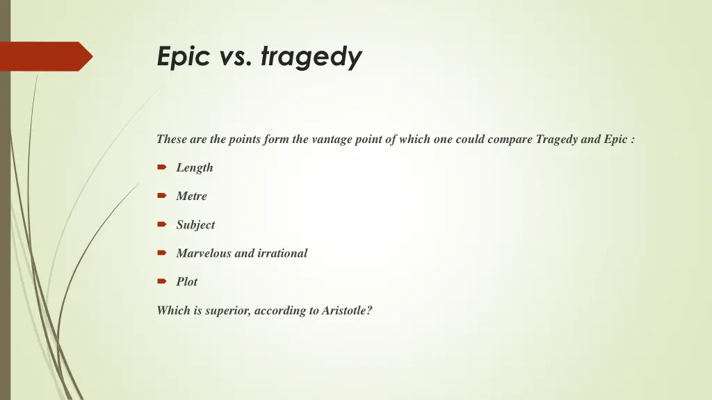 epic vs tragedy