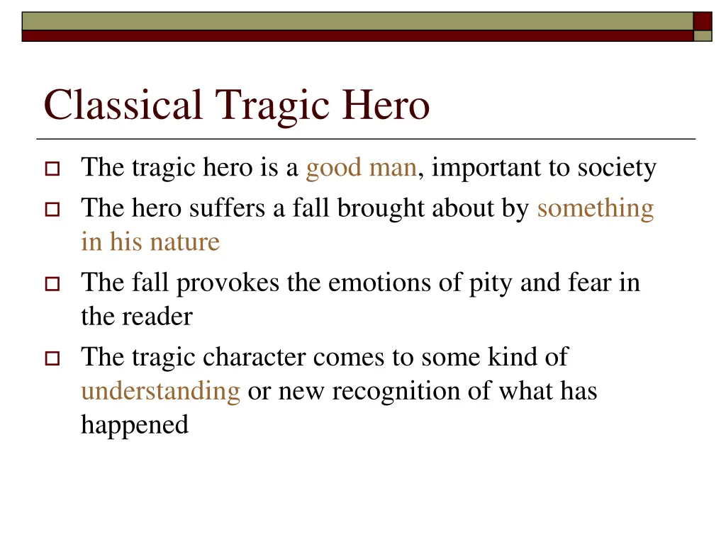 classical tragic hero